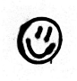 Graffiti smiling face emoticon in black on white Vector Image