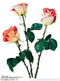 花艺花束-三支粉色的玫瑰