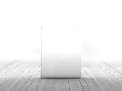 白色空白胶装杂志样机