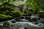 General 3840x2560 England watermills nature stones moss stream trees long exposure water house