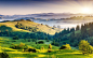 General 2560x1600 nature trees hills mist landscape field