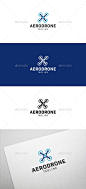 Aero Drone Logo Template- 100 Resizable vector logo - 100 Editable text - Easily customizable colors - AI & EPS files - Link to