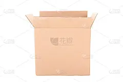 打开瓦楞纸箱上的白色