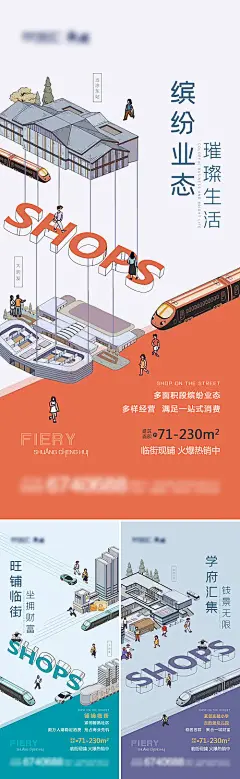 商铺地产系列价值点海报
