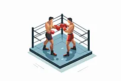 扁平风体育场运动运动员插画