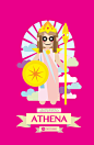 希腊神话之神角色图案设计 - Athena