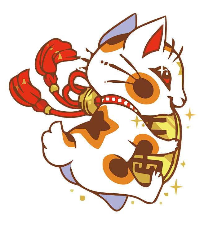 手绘插画猫 (2)