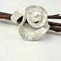 包邮【如此银作】原创设计┇梵高的月亮┇99纯银镶嵌珍珠戒指女款 新款 2013 正品 代购  大理