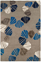 Judy Ross Textiles - Shells rug.@北坤人素材