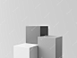Free photo minimal podium for product display stand pedestal studio gray color background 3d rendering