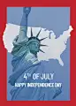 Creative America Independence Day Theme Greeting Card