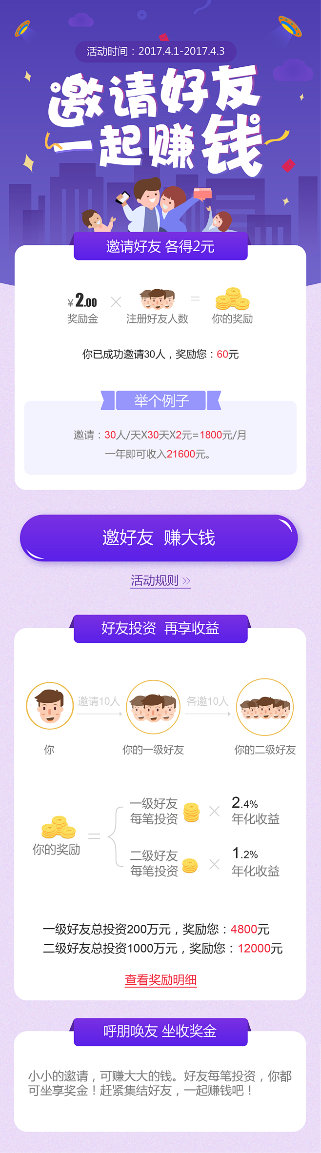 运营H5拉新邀请好友专题页-拉新H5落地...