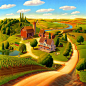  Summer On The Farm Poster featuring the painting Summer on the Farm by Robin Moline