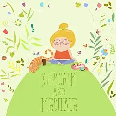 可爱风幼儿园手绘插画背景