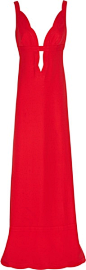 valentino Plunge Front Silk Cady Gown - Lyst