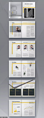 黄色配色方案企业宣传册企业文化杂志画册模板