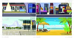 旅行者,绘画插图,矢量,人,人群,室内,户外,组物体,一个物体,平坦的
