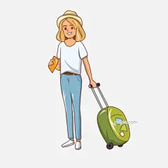 户外踏青女人插画图片大小3000x3000px 图片尺寸550.04 KB 来自PNG搜索网 pngss.com 免费免扣png素材下载！春游#户外活动#郊游#卡通插画#卡通手绘#拉行李箱女人#旅游#踏青男人#外出#