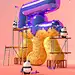 C4D学员 lowpoly作业  www.psc4d.cn  巧克力 食物字体