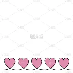 背景与可爱的手绘心母亲节，妇女节和情人节。向量