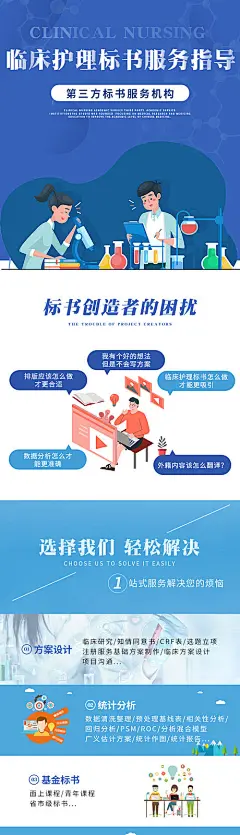 电商详情页 淘宝详情页 医疗 服务指导 宣传  排版 扁平风 插画