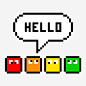 hello像素表情png免抠素材_新图网 https://ixintu.com hello 像素 表情