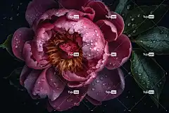 Ai产生的 花壁纸 花 露珠 花瓣 花卉背景 自然 盛开 植物群