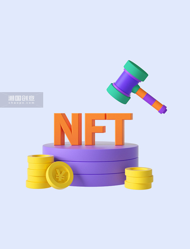 3D立体紫色C4D互联网金融图片_潮国创...