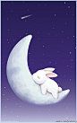 广告也疯狂：来自美国女插画师Oborochann的一件作品，名为《Sleeping Bunny》（睡着的兔子）