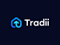 Tradii – Logo Concept 2 friendship software project management construction growth abstract t saas house logodesign brand identity dribbble brand identity colors gradient symbol mark logo branding