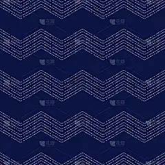 蓝色和白色的人字形grunge几何无缝图案，矢量