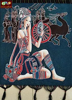蜡染双层画 贵州蜡染 高档装修 送礼佳品 装修装饰壁挂 86*66CM-淘宝网