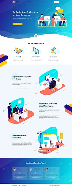 创意工作室插画落地页