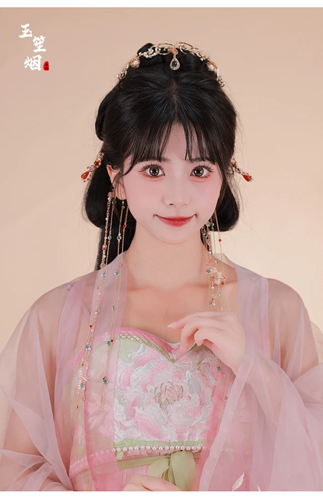 汉服发饰女长流苏步摇耳链耳环古装头饰仙气发夹古风配饰2024新款-淘宝网-花瓣网