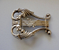 Lang Sterling Silver LYRE HARP Pin/Sterling LYRE Pin/Sterling Silver Harp Lyre Brooch/Vintage Sterling Harp Pin/Lyre Pin image 3