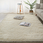 白色地毯拍照纯色ins风毛绒毛毯地垫客厅简约家用卧室床边毯坐垫-tmall.com天猫