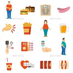 肥胖问题图标——食物对象Obesity Problem Icons - Food Objects博客、身体、业务、胆固醇、收集、电脑、糖尿病、饮料、脂肪、食品、卫生、图标、互联网、人,市场营销、传媒、医疗、新陈代谢、移动、网络、肥胖、超重,人,电话,象形图,设置,标志,社会媒体,象征,重量 blog, body, business, cholesterol, collection, computer, diabetes, drink, fat, food, health, icons, internet,