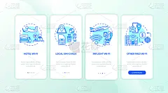 矢量,酒店,概念,无线技术,贺卡,绘画插图,台阶,说明书,书页,移动应用程序