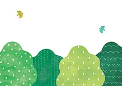 点击来源直接获取大图文件 |ポップな水彩の森の木々背景