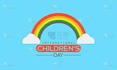 国际儿童节。旗帜，海报儿童意识运动模板。