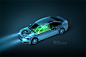新能源科技电池充电汽车科技运动充电桩海报效果背景PSD格式75套 (56)