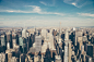 City Building Structures in Panoramic View