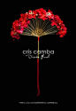 Gorgeous red floral bridal fan - cris camba