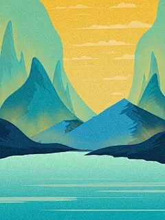 手绘清新创意高端大气户外森林背景