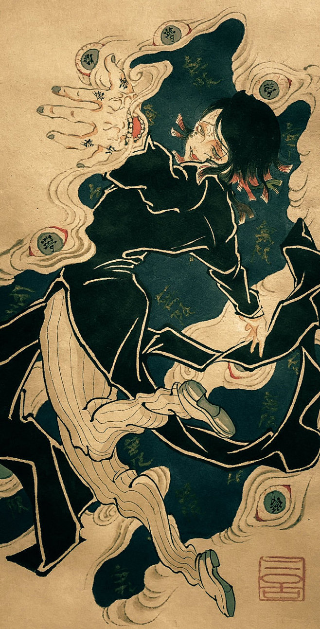 浮世绘风同人图 twi:yzzzcm ​...