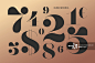 Font of numbers in classical french didot style_创意图片