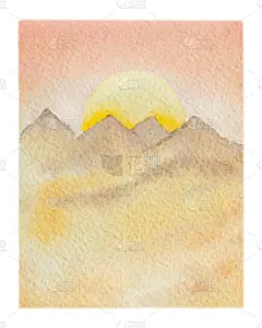 水彩画,地形,背景,创造力,黄色,自然,华丽的,热,迪拜