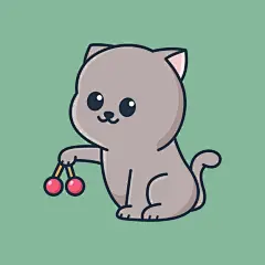 卡通可爱小猫咪插画矢量图设计素材