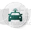 分离着色,警官,绿色,巡逻车,计算机图标,白色,职权,安全的,监视
