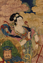 克利夫兰美术馆藏大明景泰年绘《天龙八部罗叉女眾》像轴，明代顶级佛画水平
